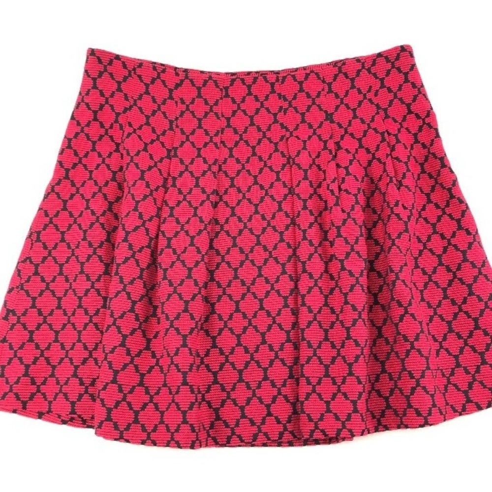 Banana Republic Pleated Skirt Size 10 Red & Black